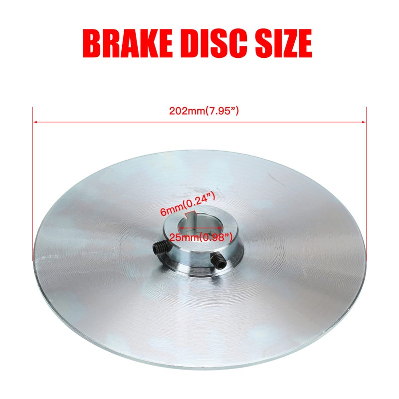 GREHUA 8"" Mechanical Brake Disc 1"" Bore 1/4"" Keyway for Azusa 1823 Manco 9598 9597 Airheart MB-1 Yerf-Dog ASW Bristers Go Kart Predator 212cc 196cc 6.5hp GX160 Dune Buggy Drift Trike Cart Parts Rotor - Image 3